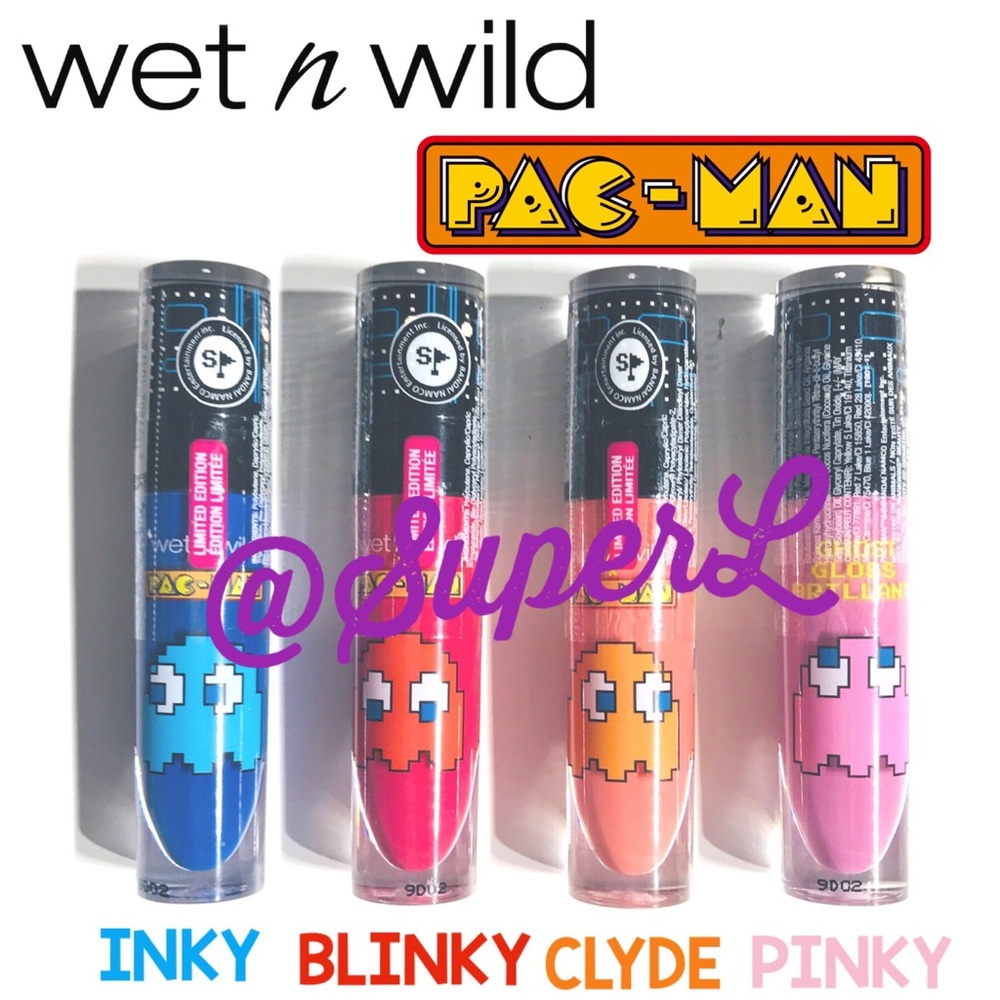 5/$15 NEW LIMITED EDITION Wet Wild Pac Man Ghost Lipgloss Pac Man Lip Pink